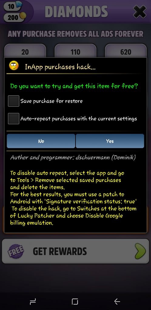 hacking in app purchases with lucky patcher